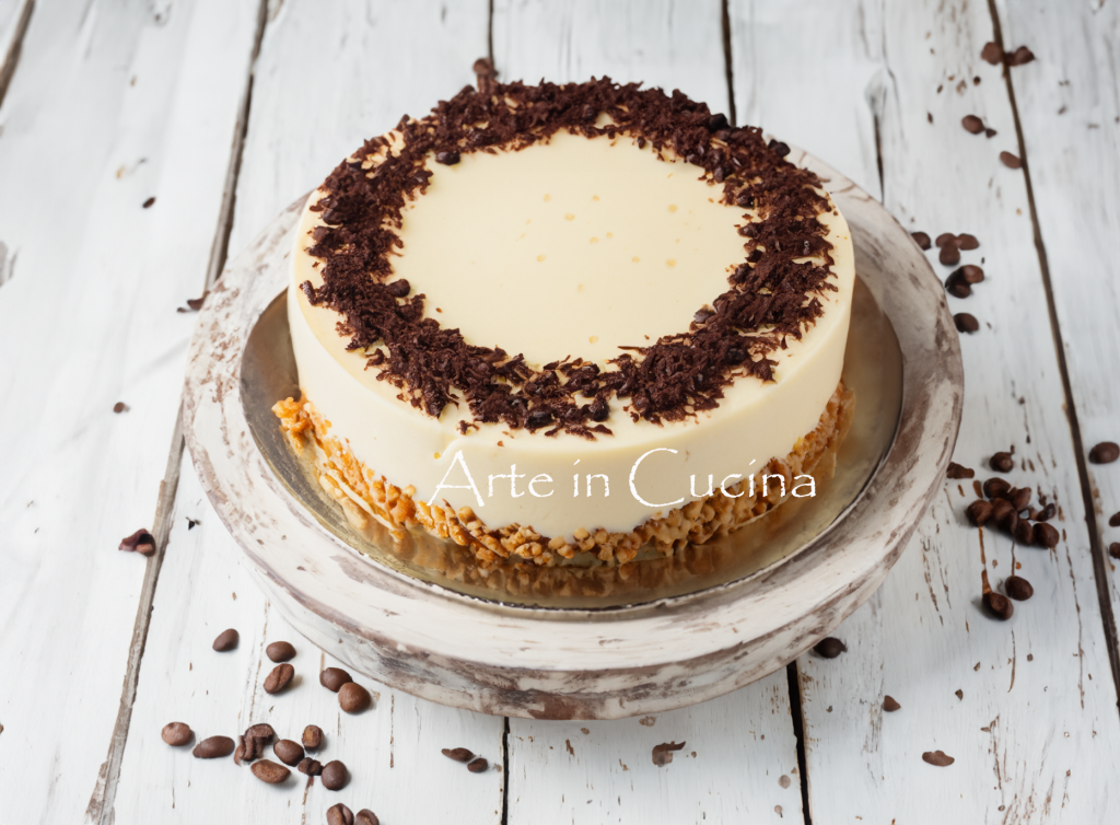 Tarta semifría de yogur al café