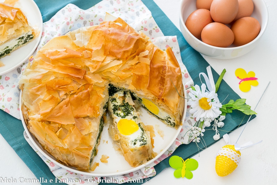 Tarta Pascualina de pasta filo más ligera y crujiente