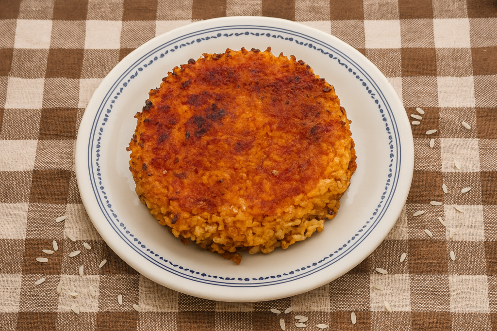 timbal de arroz en freidora de aire