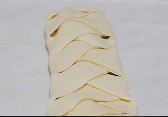 trenza de hojaldre con nutella