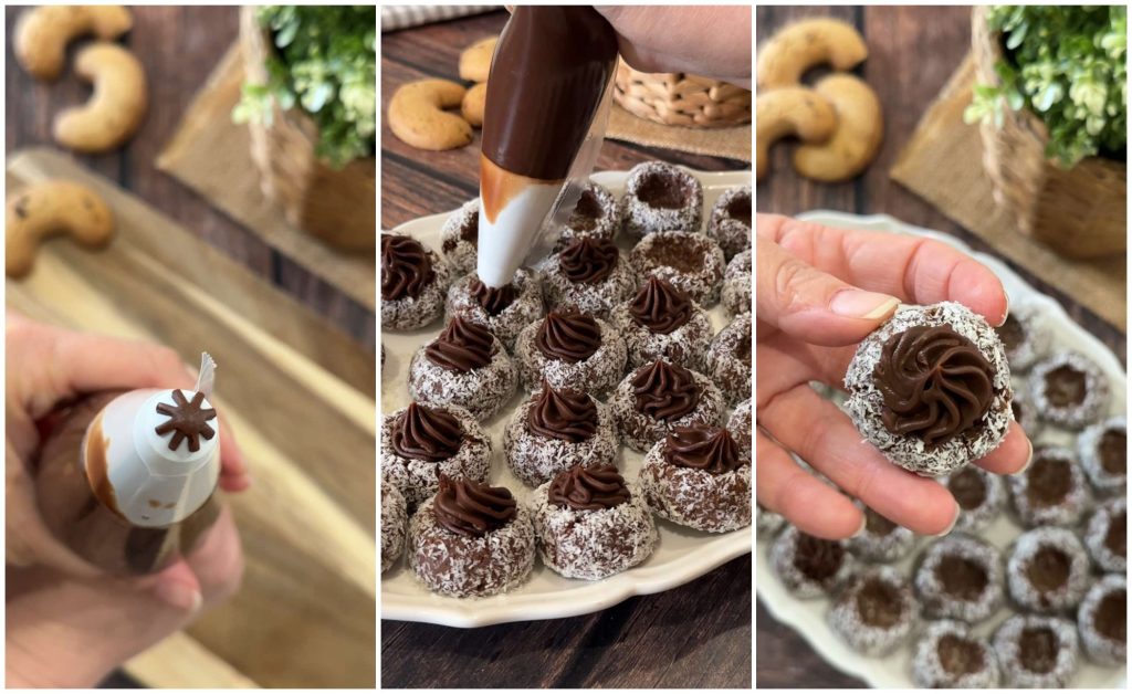 trufas con chocolate negro