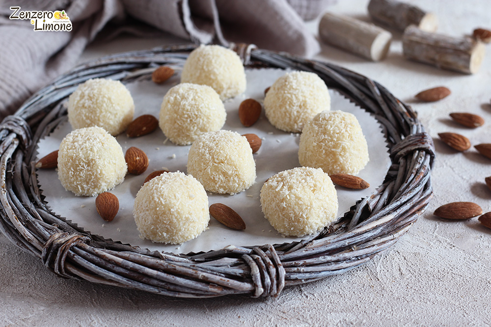 trufas de coco y chocolate