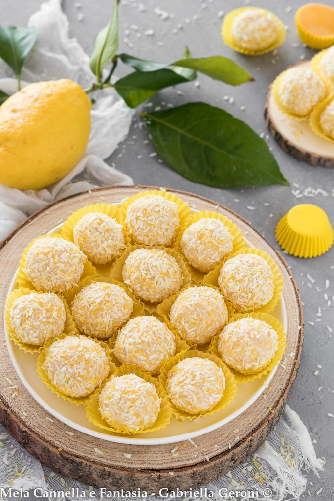 trufas de limón sin cocción