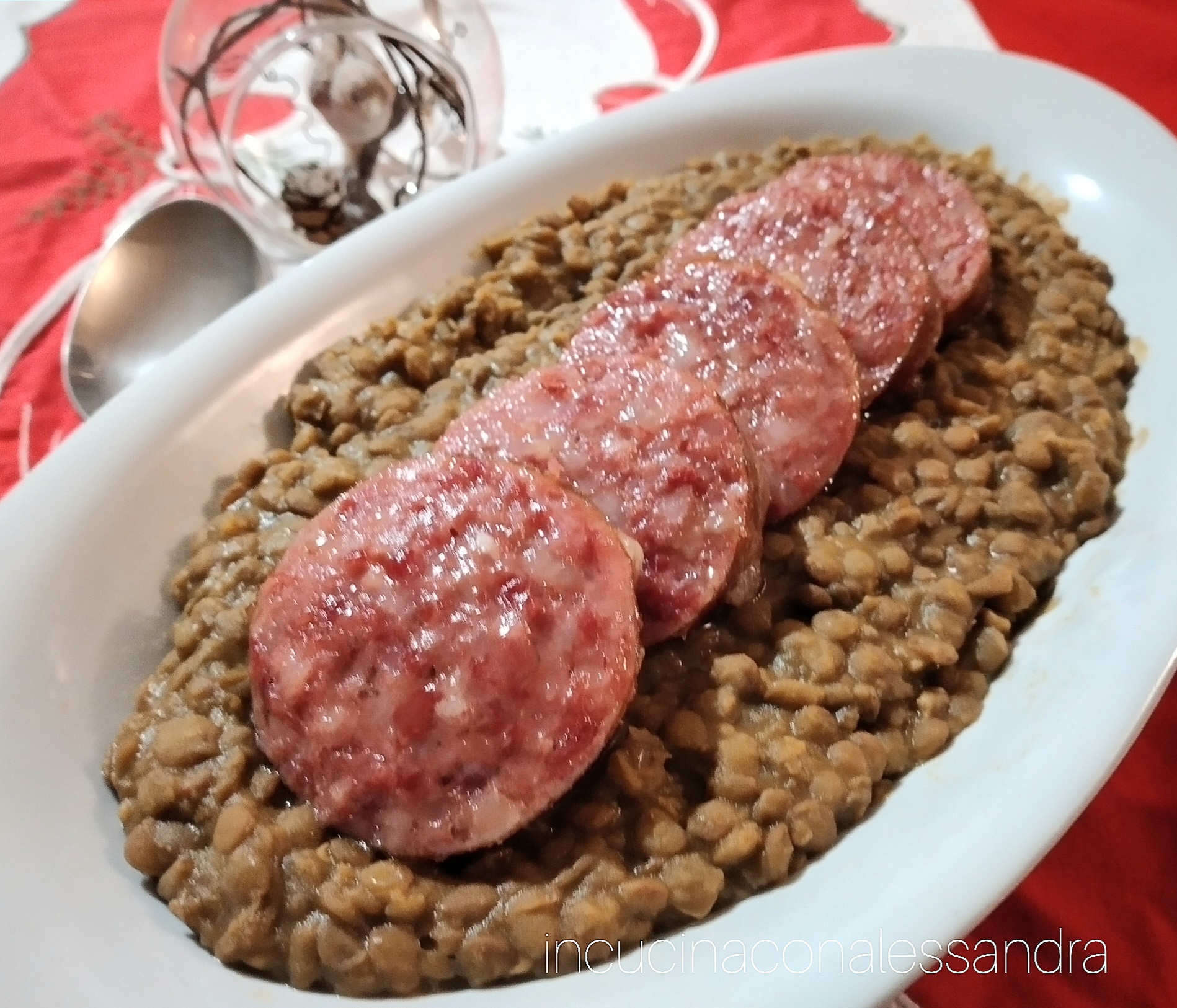 Lentejas y cotechino en Nochevieja