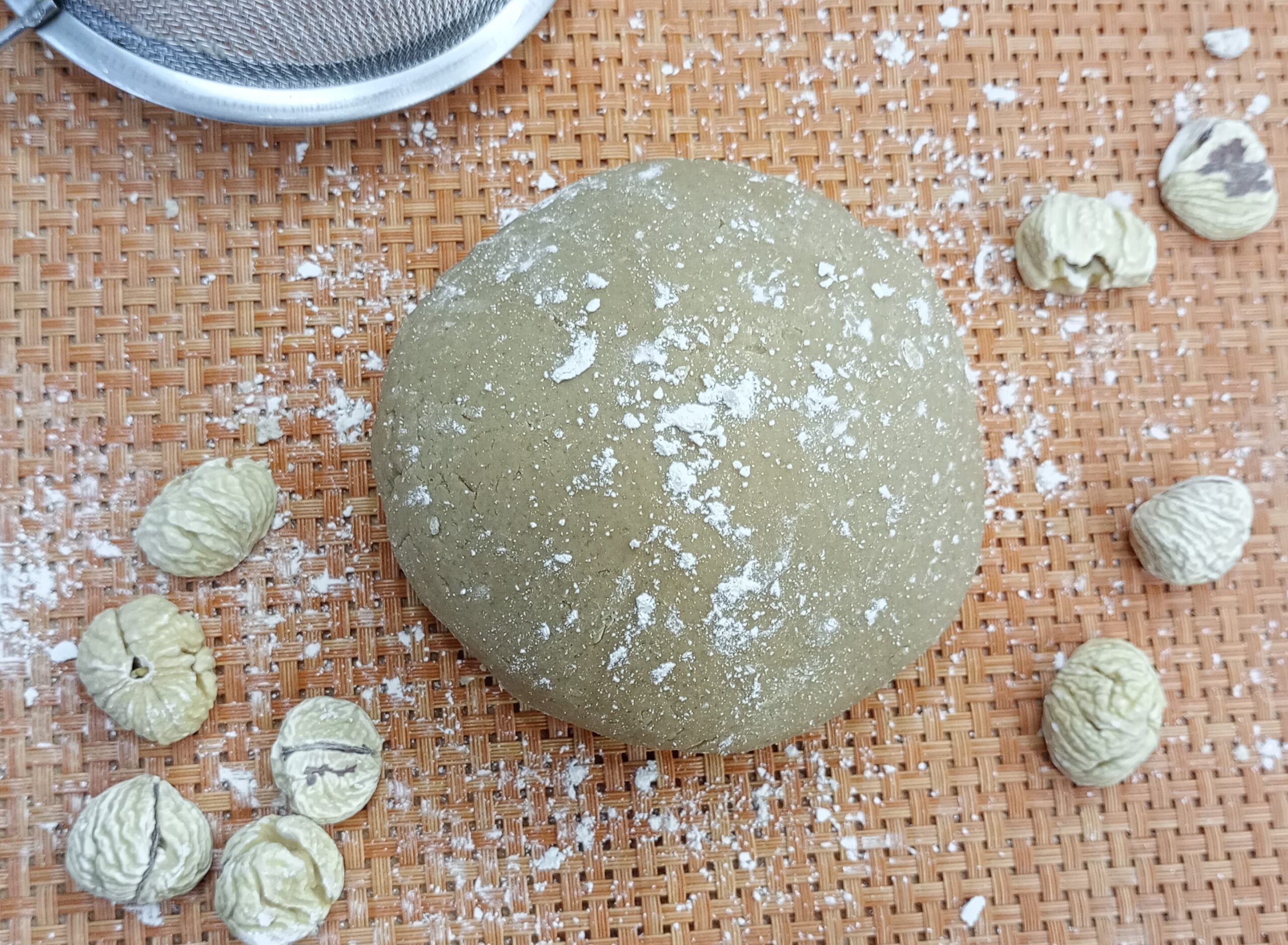 Masa quebrada con castañas