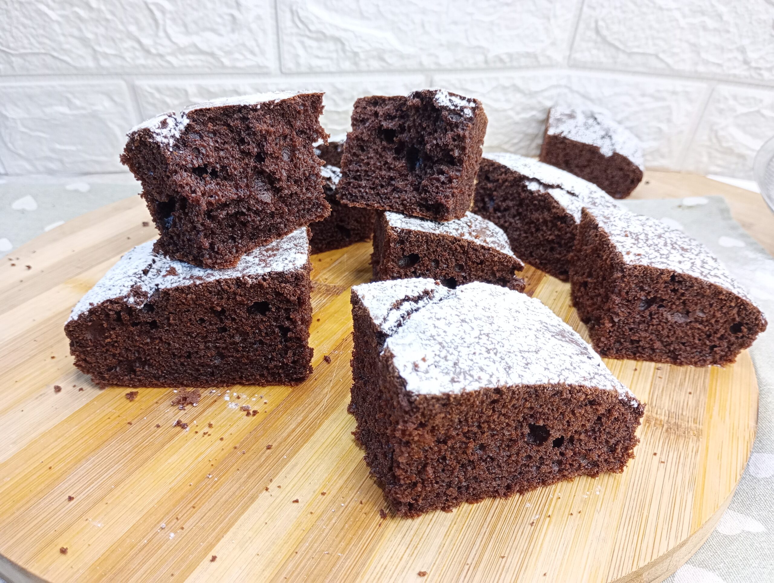 Tarta de cacao sin mantequilla y sin aceite