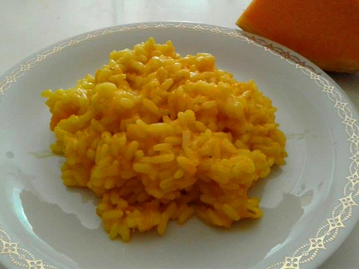 Risotto de calabaza y provolone en olla a presión