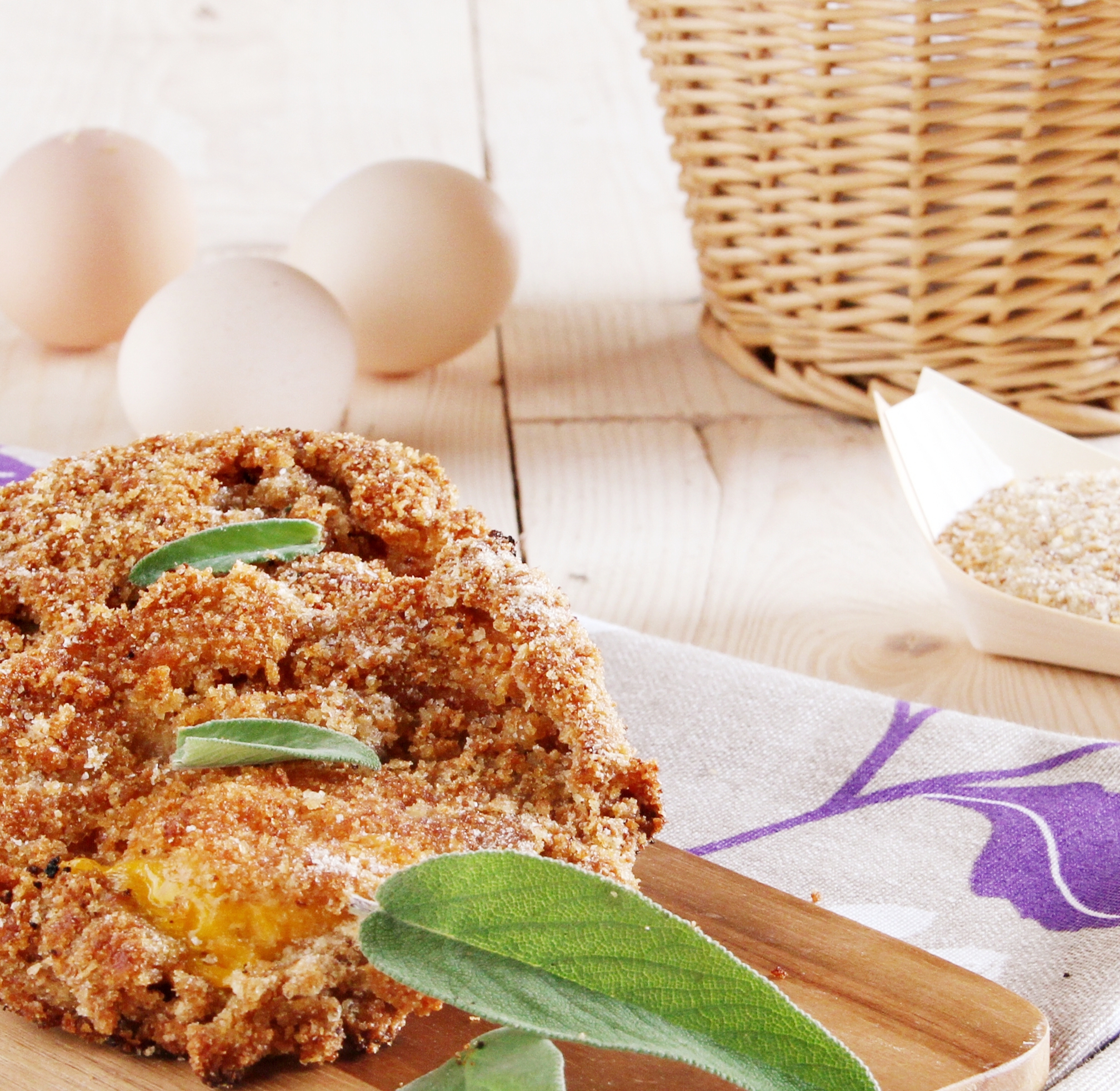 Filetes de huevos frescos