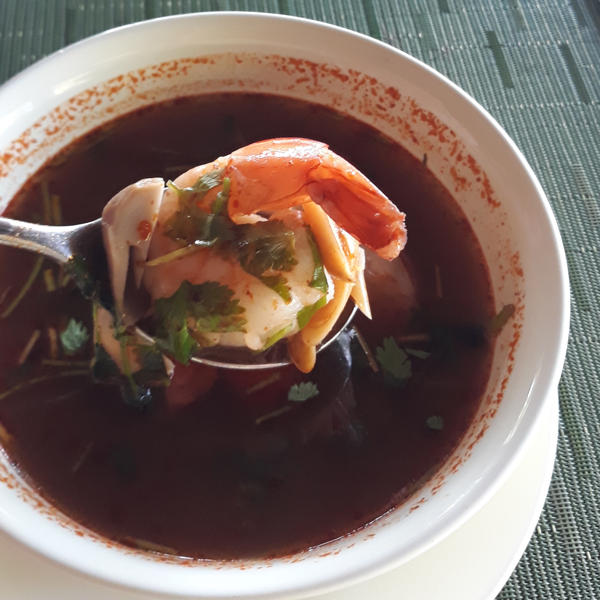 Caldo picante de gambas