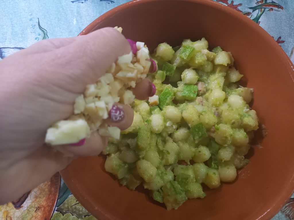 Ñoquis gratinados con calabacines y provola