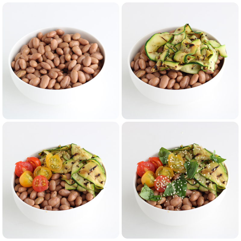 ensalada de alubias borlotti frescas