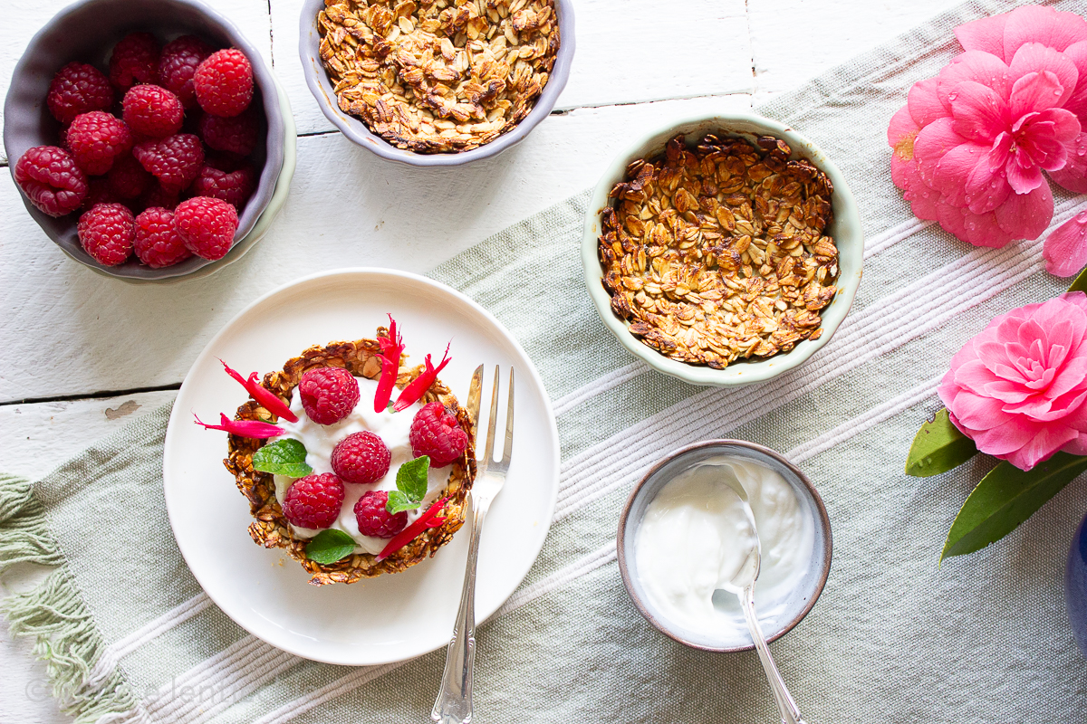 Cestas de avena sin azúcar