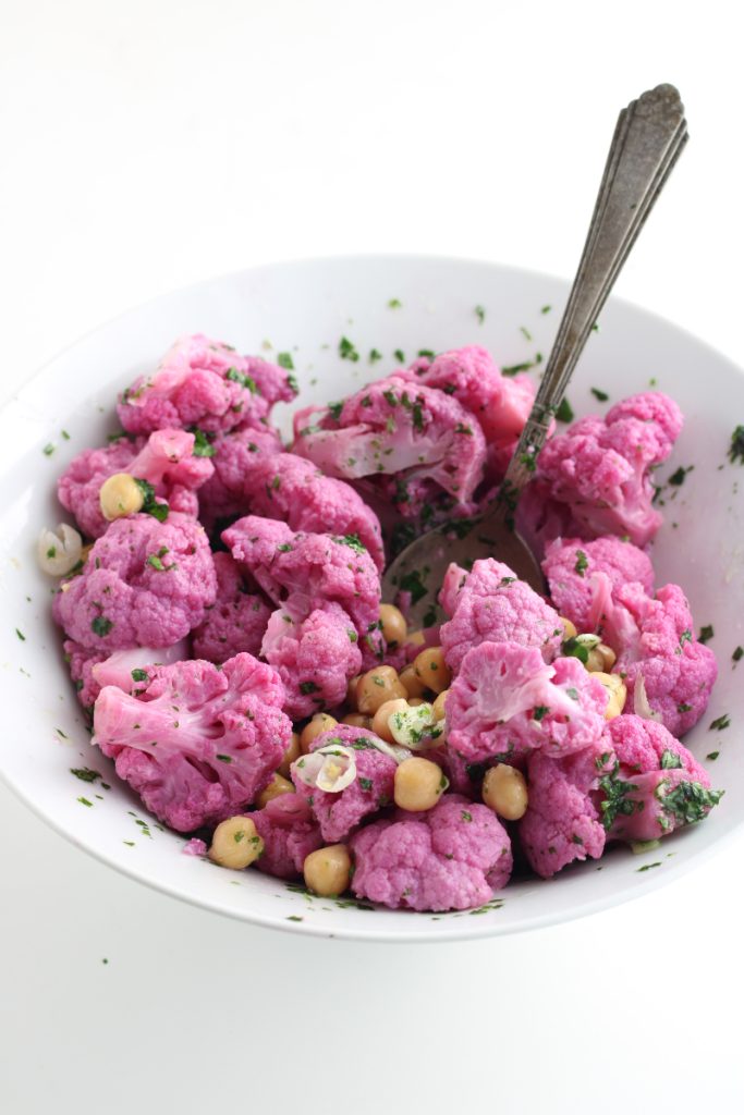 coliflor y garbanzos