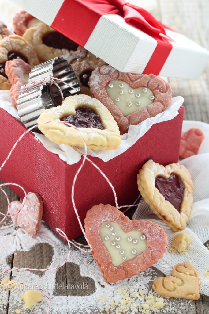 galletas con forma de corazones