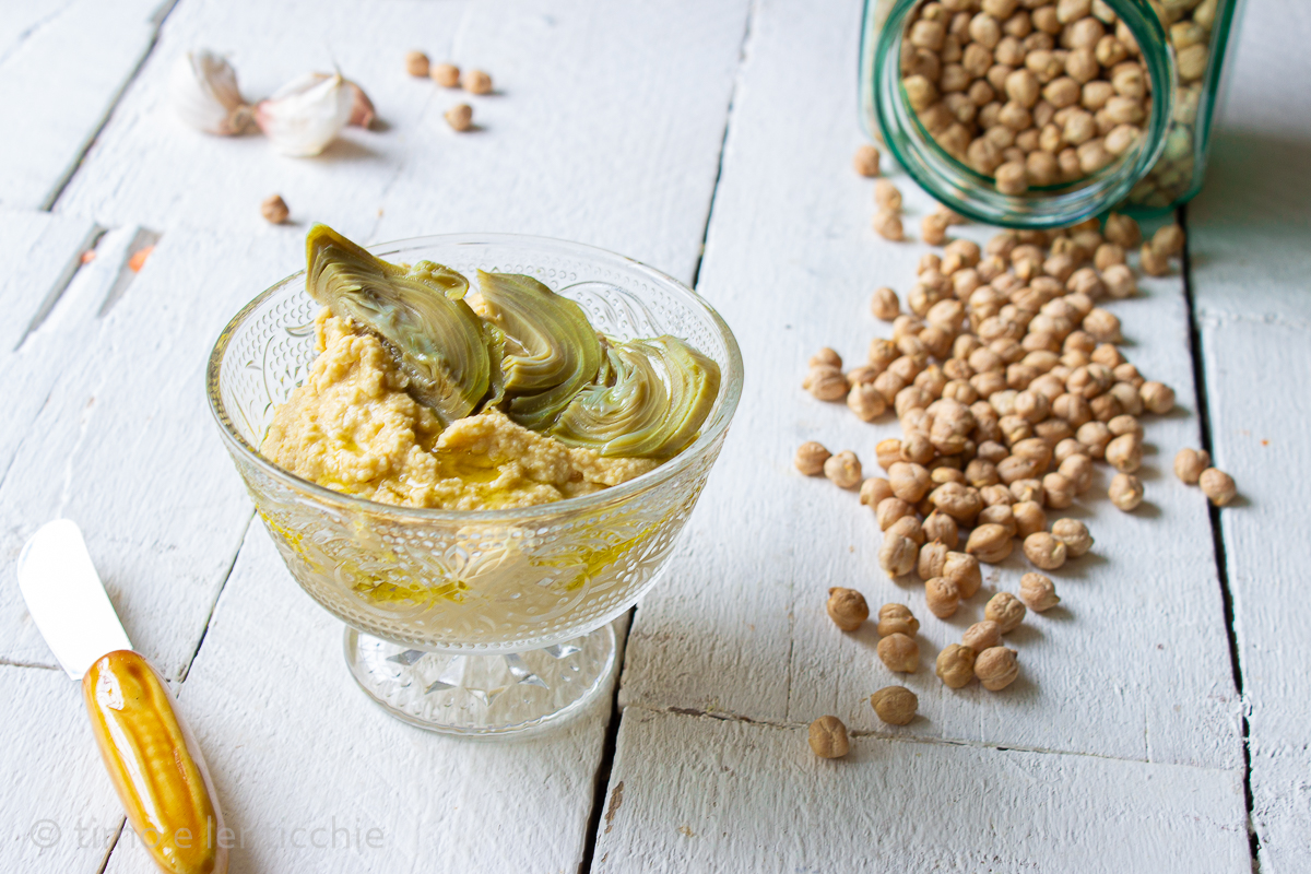 Hummus de alcachofas fácil