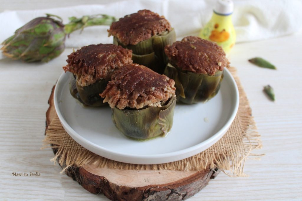 Alcachofas rellenas sin carne