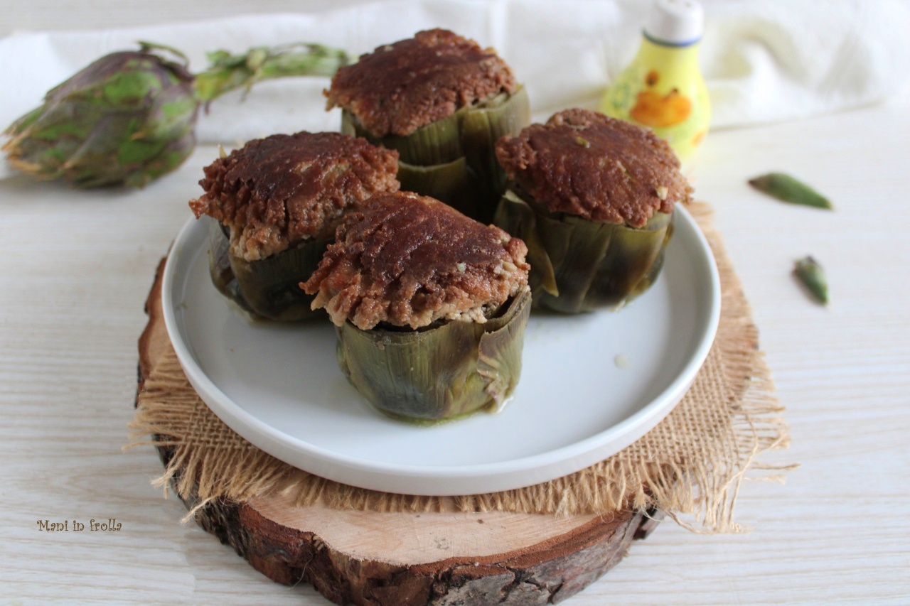 Alcachofas rellenas sin carne