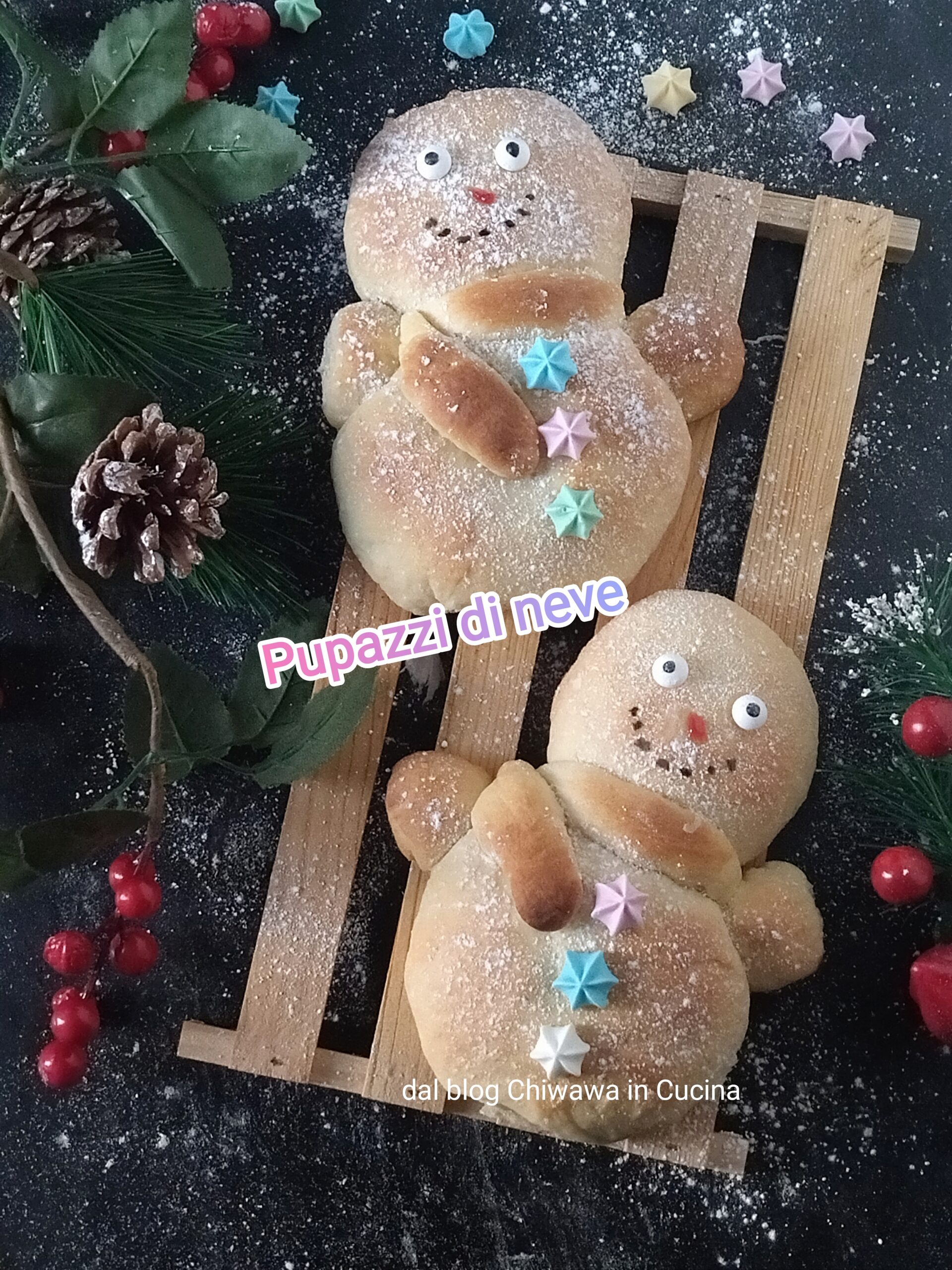 Muñecos de nieve rellenos de mermelada