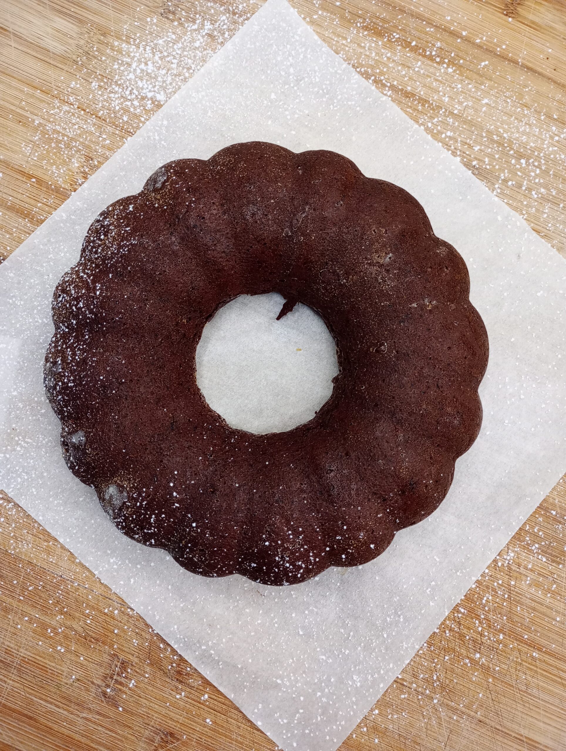 Tarta de cacao sin gluten y sin huevos