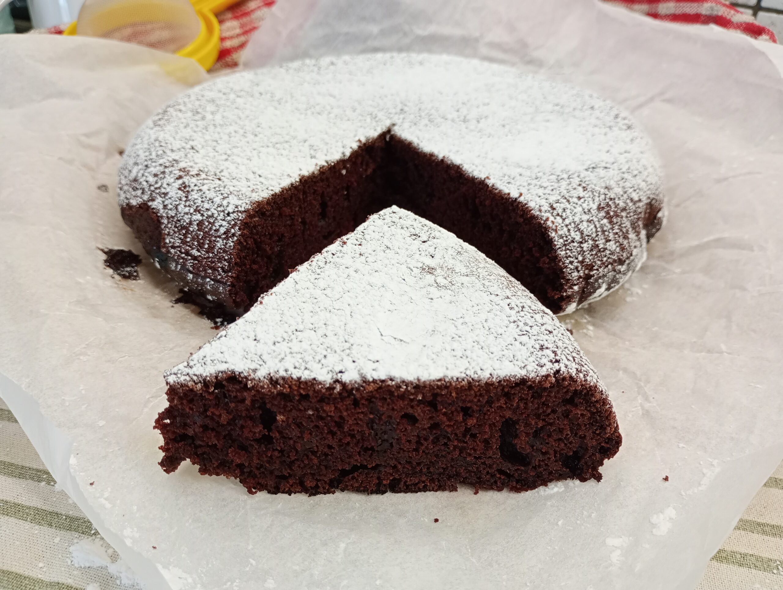 Tarta al Agua con Cacao en Sartén