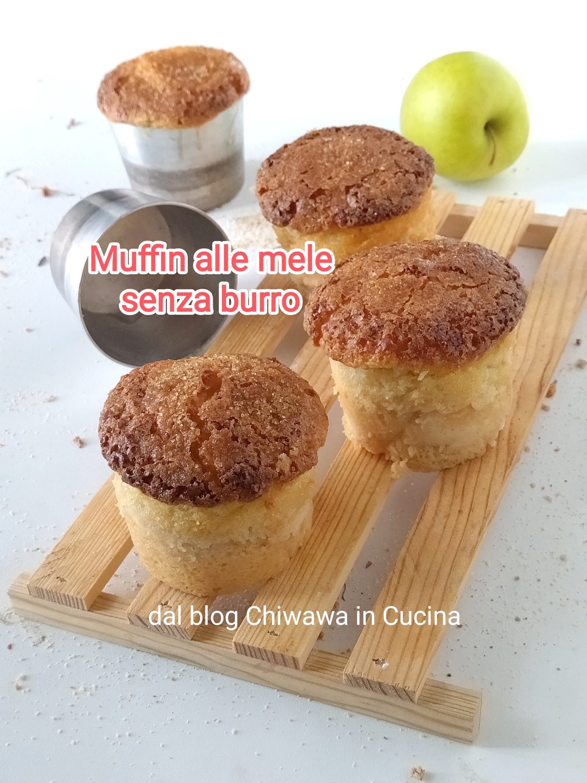 Muffin de manzana sin mantequilla