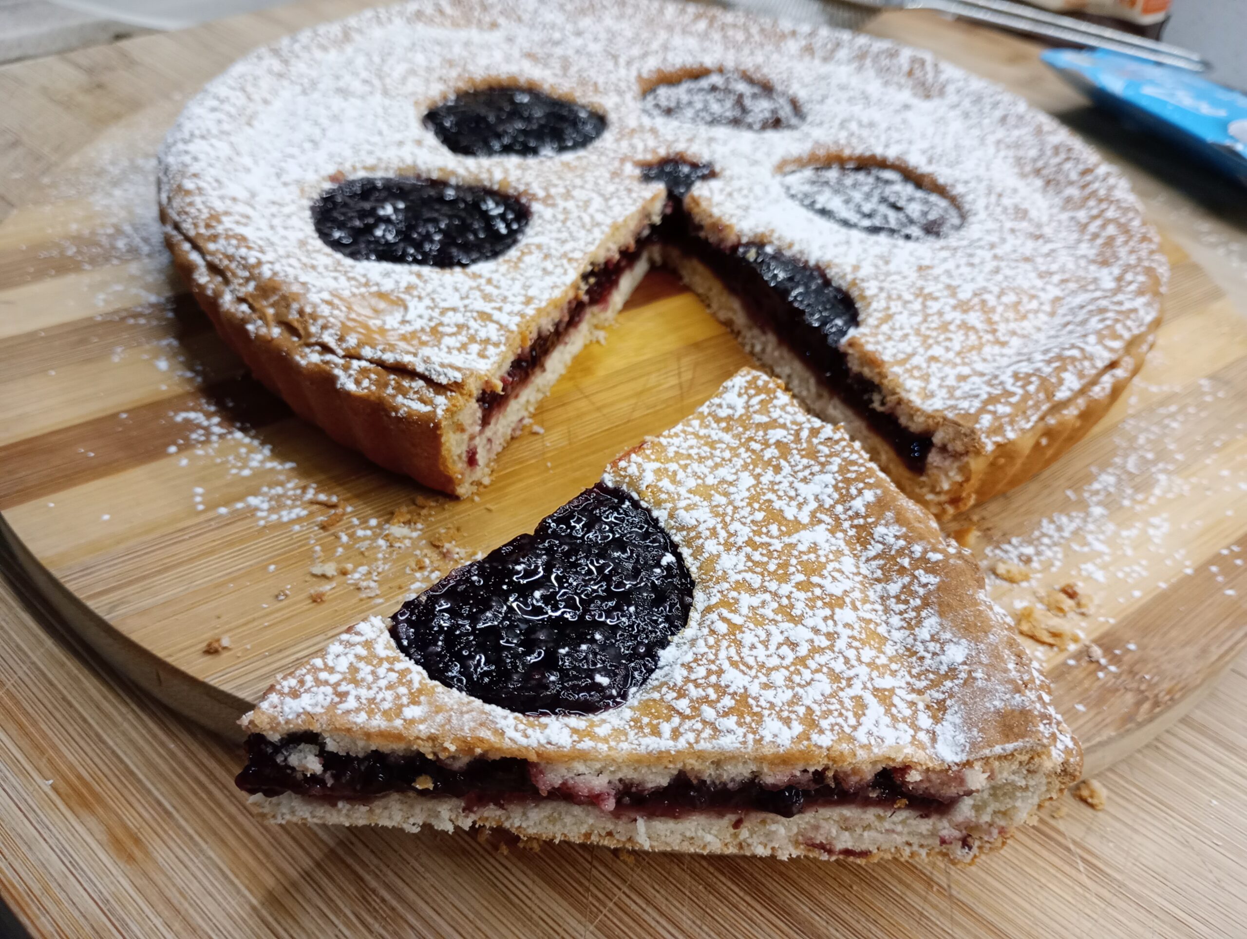 Tarta con masa quebrada de yogur