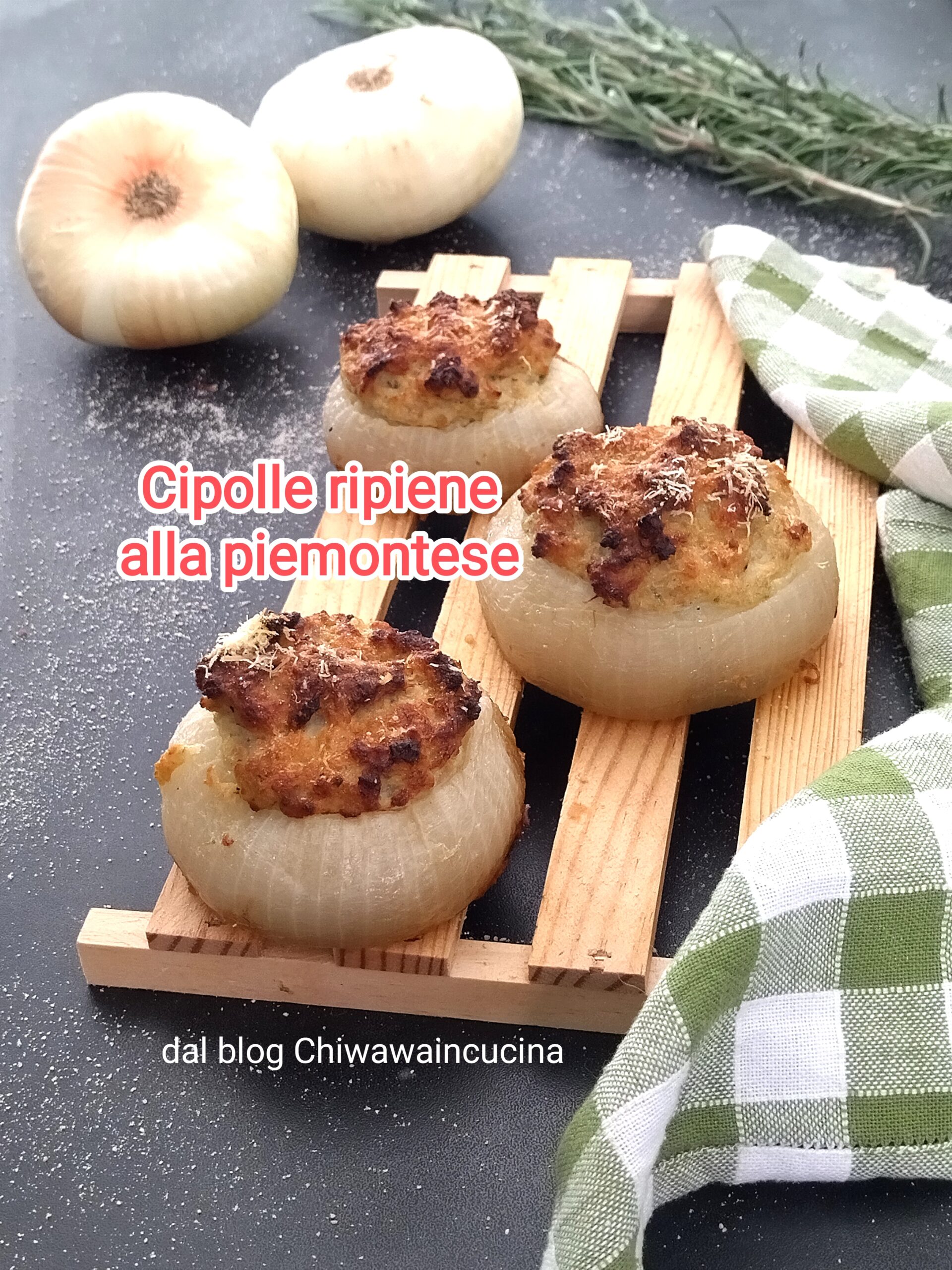 Cebollas rellenas a la piamontesa