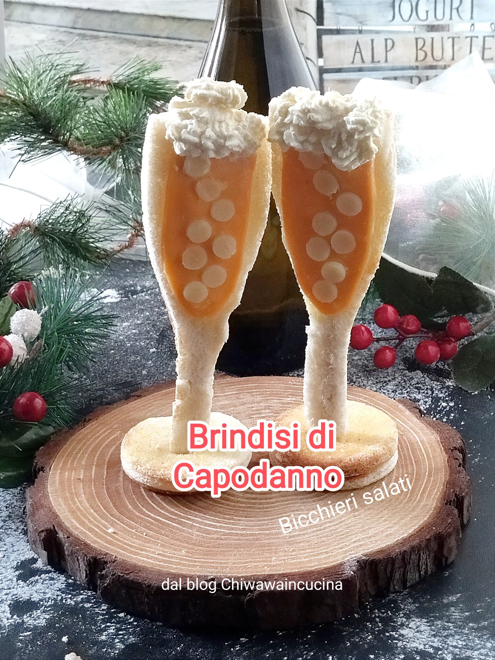 Brindis de Año Nuevo (copas saladas)