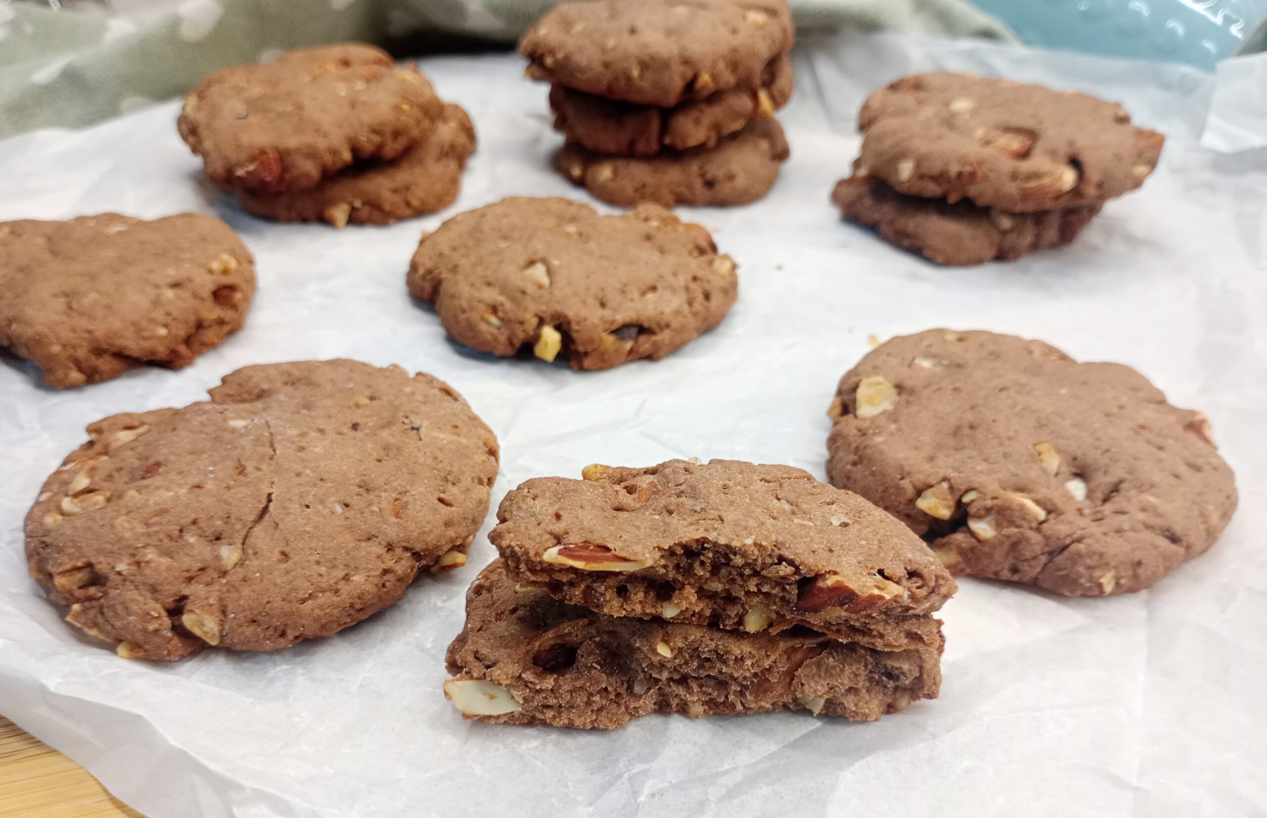 Galletas rústicas de cacao sin huevos