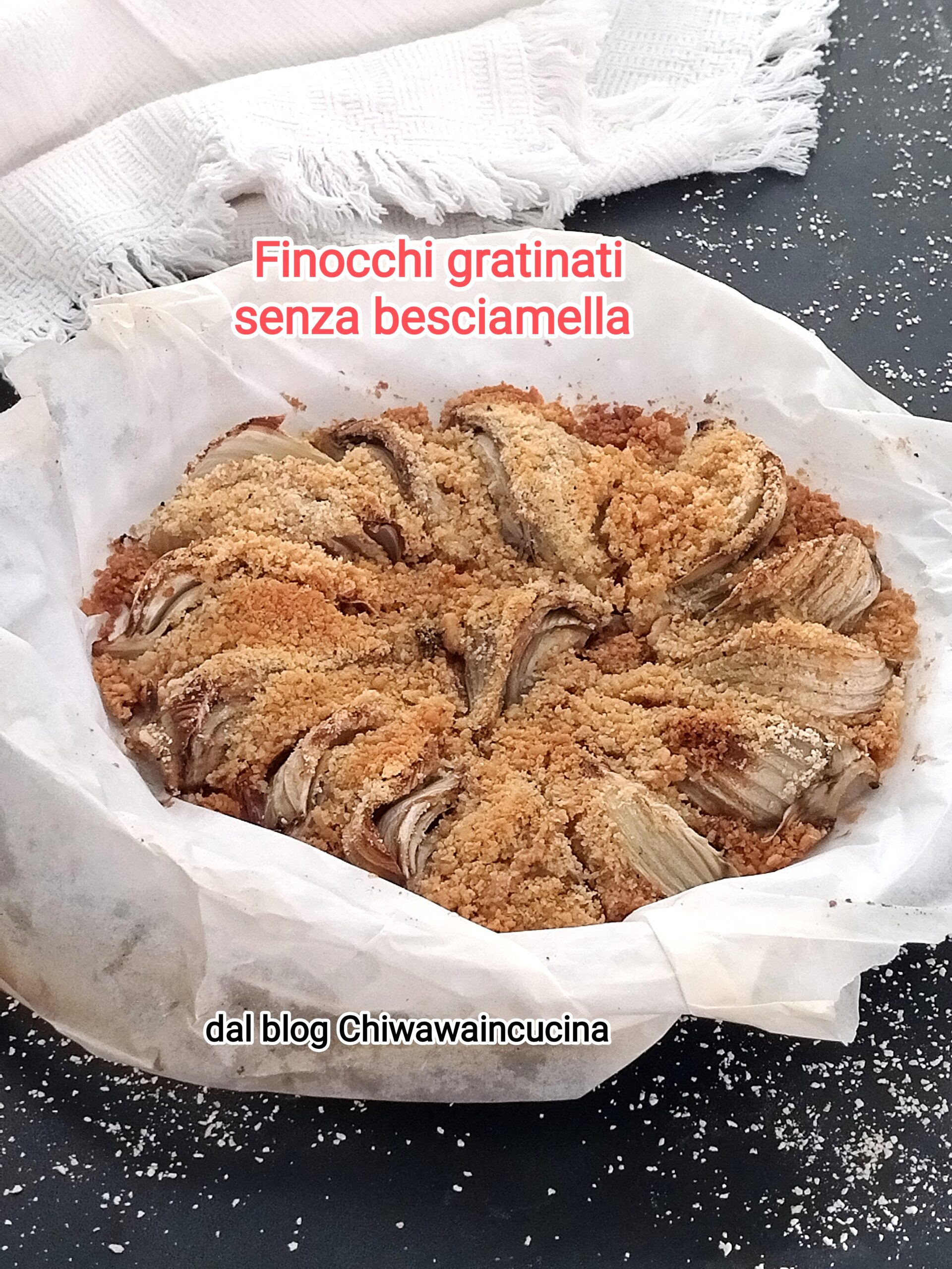 Hinojos gratinados sin bechamel