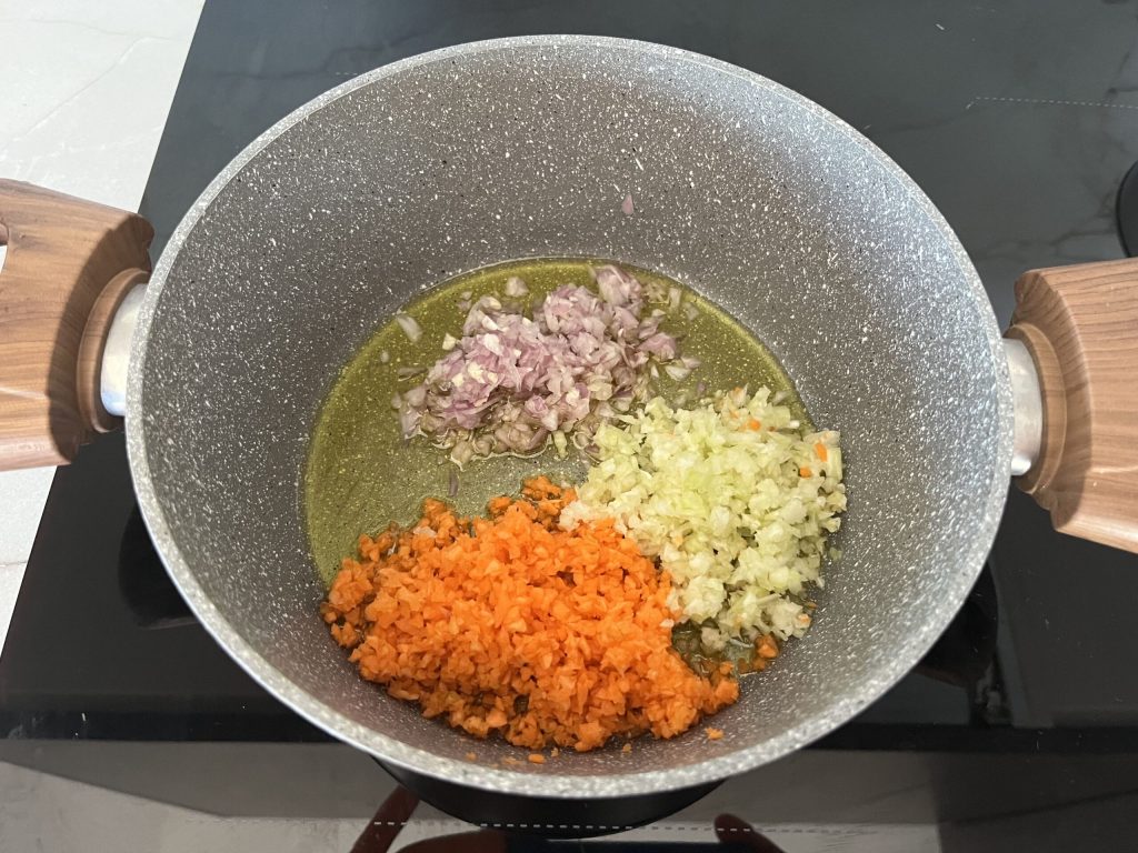 pasta y judías cremosa