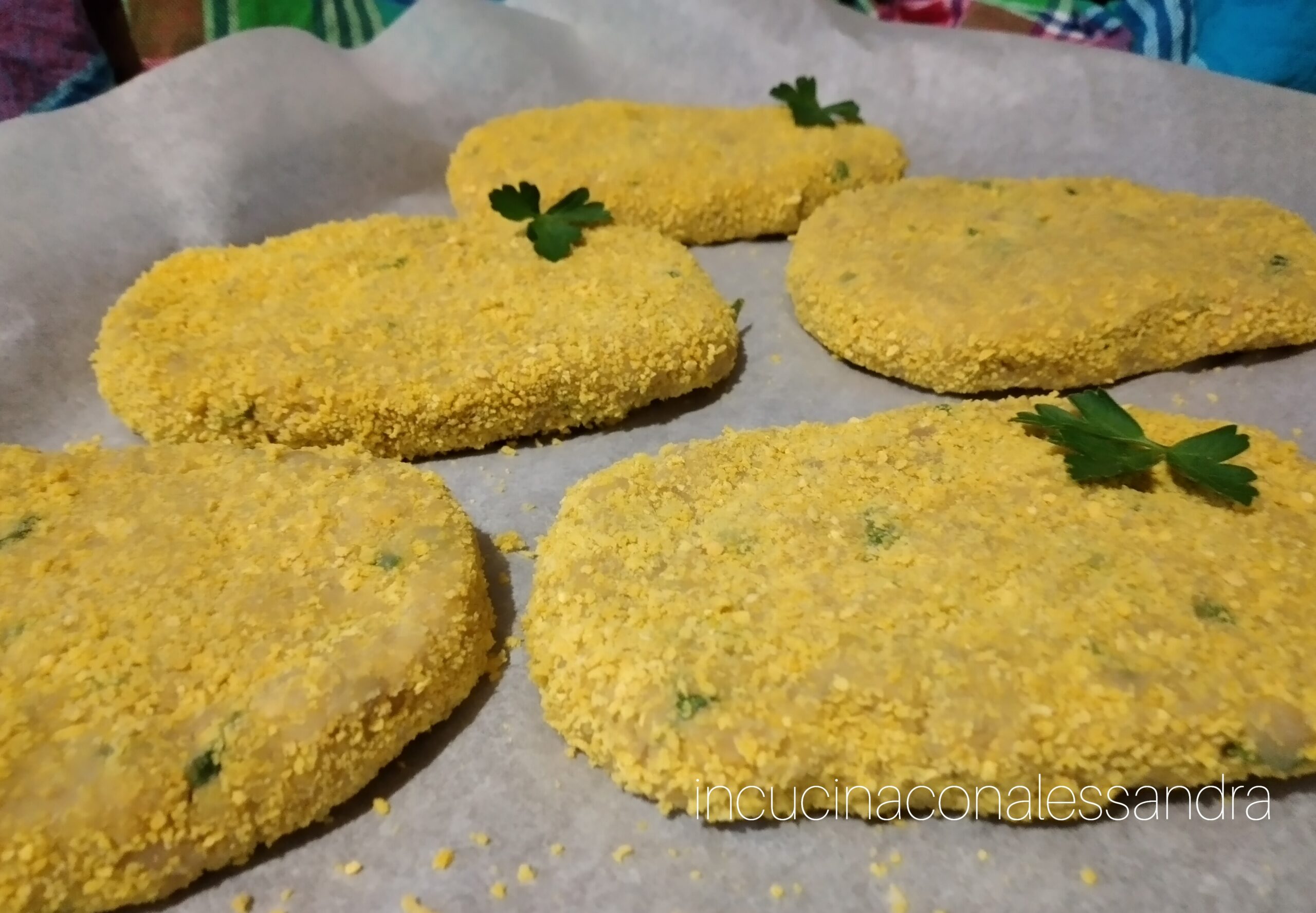Filetes de garbanzos y calabacines