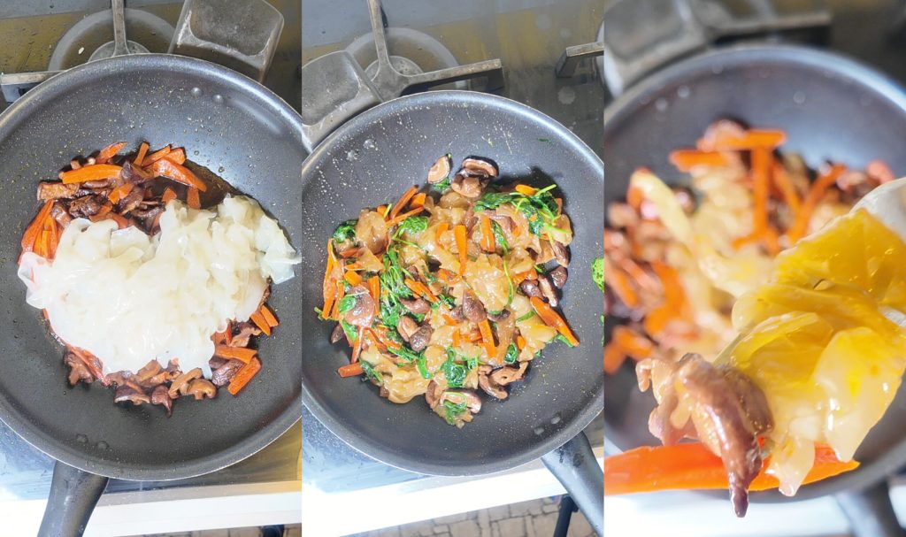 Tallarin de Arroz Salteado a la Coreana: Receta Rápida con Verduras y Setas (Japchae)