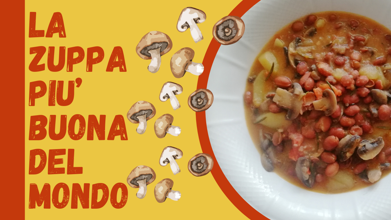 Sopa de alubias, setas y patatas