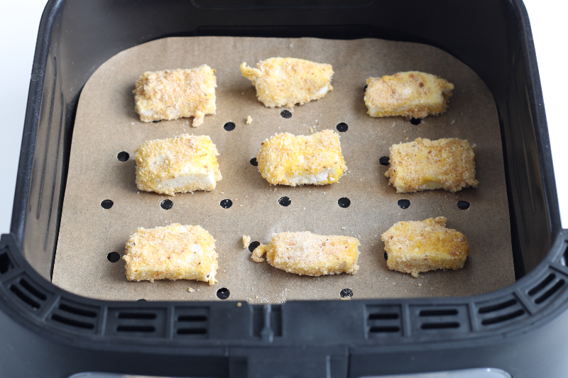 mozzarella frita en freidora de aire