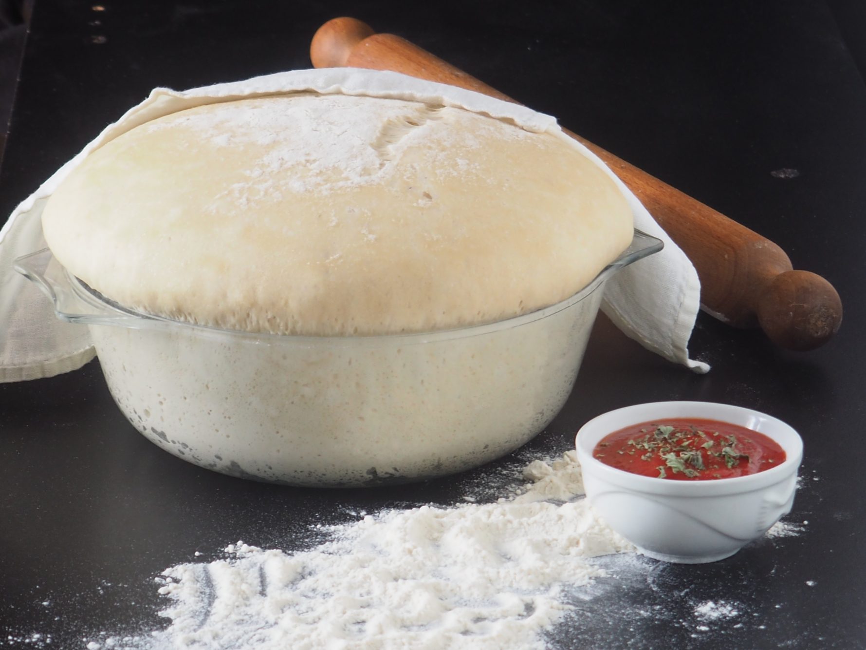 Masa para pizza con poca levadura
