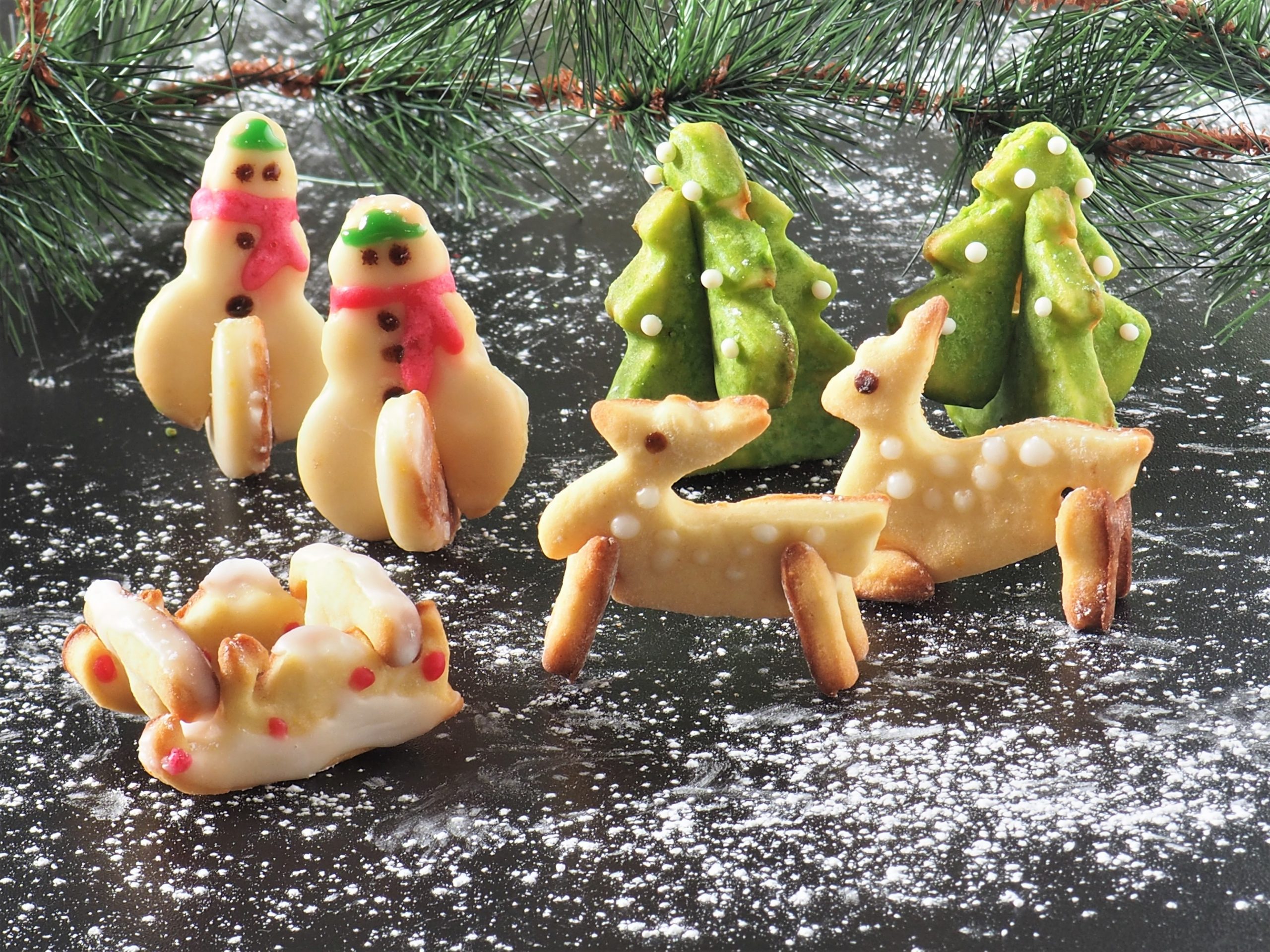 El bosque de Navidad de galletas