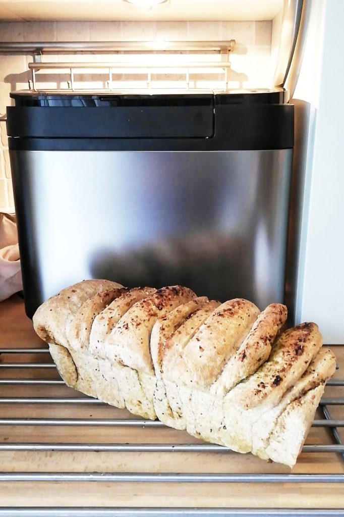 Pan de Vegan pull apart pan en acordeón