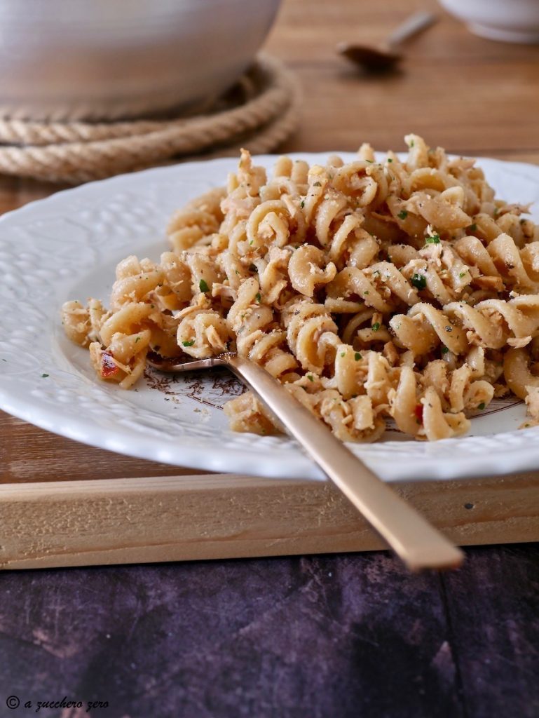 Pasta con atún y limón light con atún en lata ligero