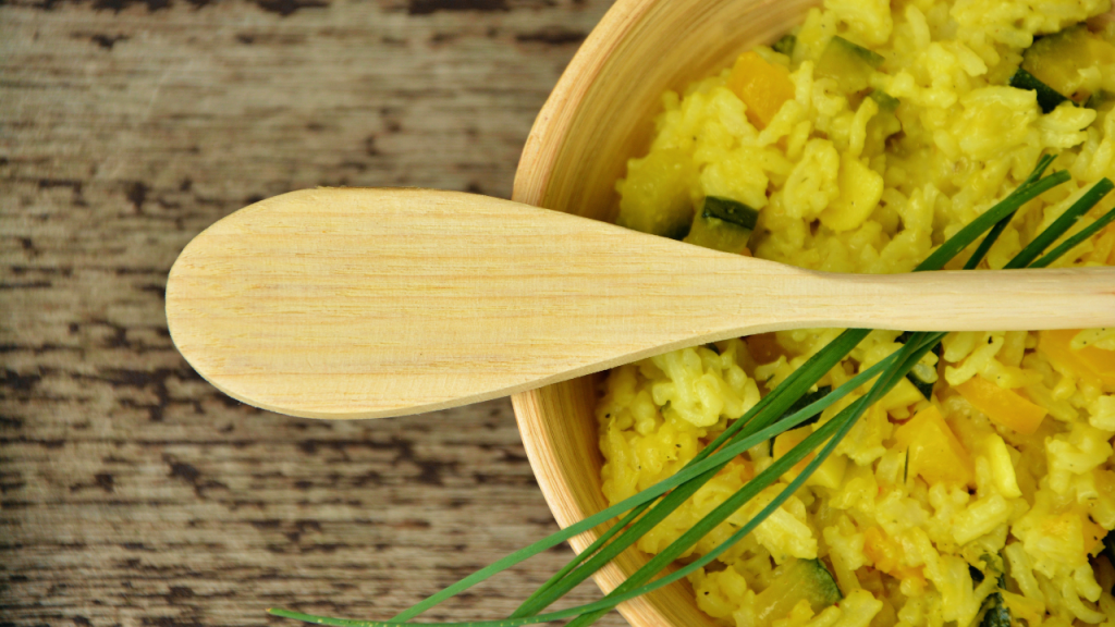 Risotto amarillo en olla a presión