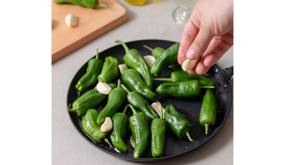 Pimientos de Padrón en freidora de aire