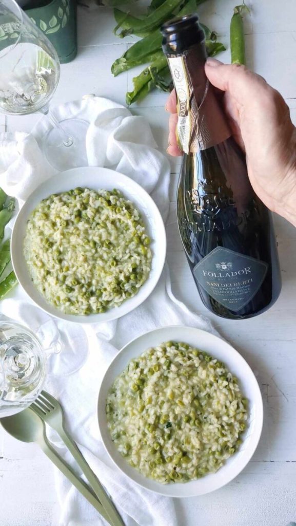 Risotto de guisantes a la onda