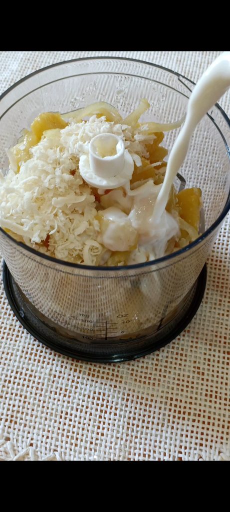 Las trituramos con parmesano y leche