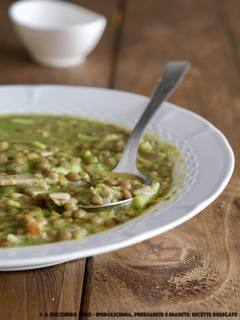 Sopa de lentejas y brócoli con pizzoccheri