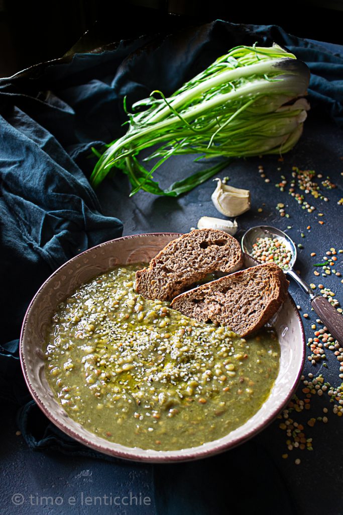 Sopa de sorgo y puntarelle