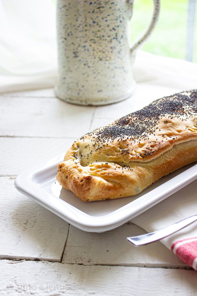 Strudel de alcachofas y patatas