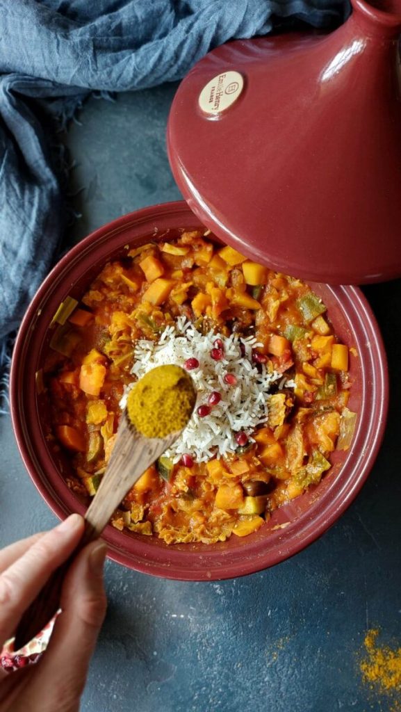 Tajine de calabaza y dátiles