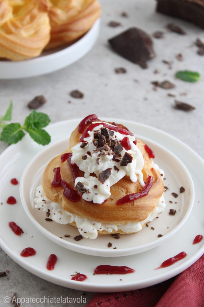 zeppole con crema de ricotta