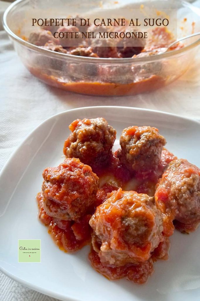 albóndigas de carne en salsa cocinadas en el microondas