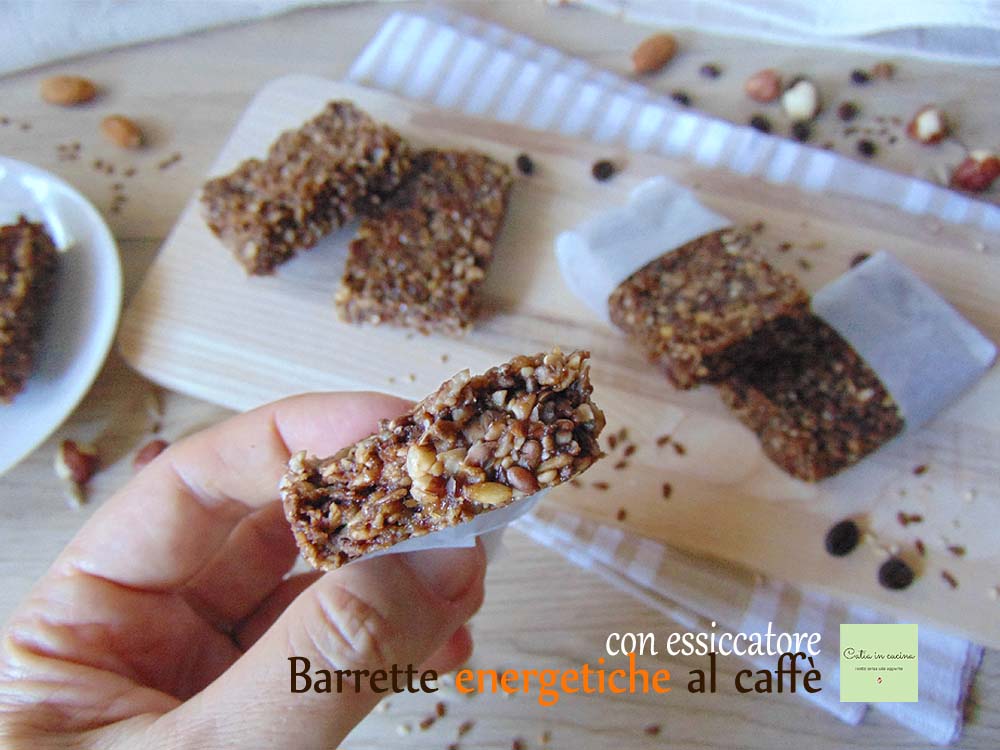 barritas energéticas al café con deshidratador